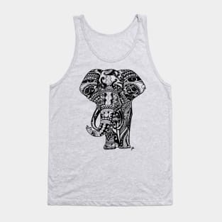 Elephant tribal pattern mandala Tank Top